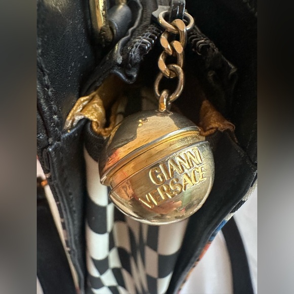 Gianni Versace Rare Optical Baroque Print Shoulder Bag - Picture 8 of 16